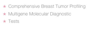Comprehensive Breast Tumor Profiling
Multigene Molecular Diagnostic
Tests